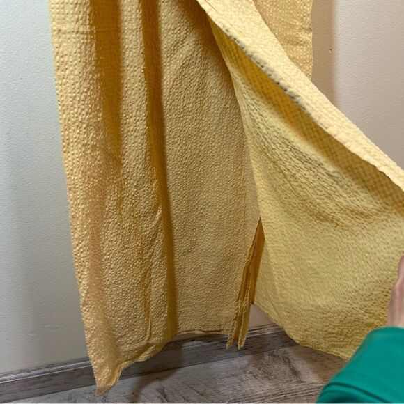 Flax by Jeanne Engelhart Women’s Butter Yellow Linen Maxi Dress Medium - Picture 6 of 9